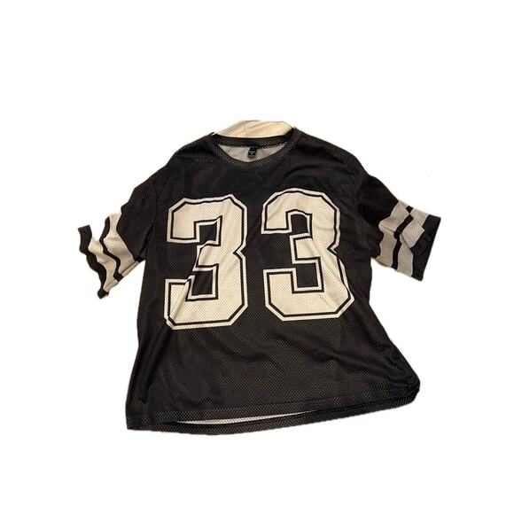 Manfinity Football Jersey Num 33 Black and White Mens M - Picture 1 of 3